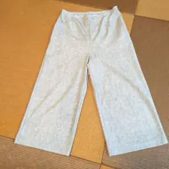 ピーツー　有木パンツ　杢グレー（ツイード柄） ガウチョパンツ