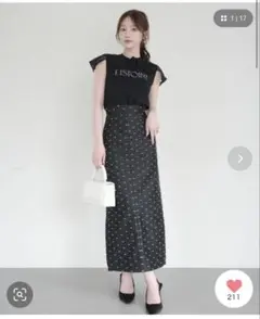 エイミーイストワール CAMILLE DOT JACQUARD SKIRTのサムネイル