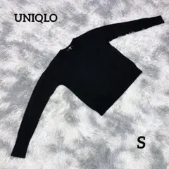 ユニクロ 長袖ニット ウールマーク 美品 羊毛100%