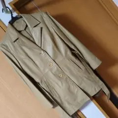 ベージュ レザー ジャケット