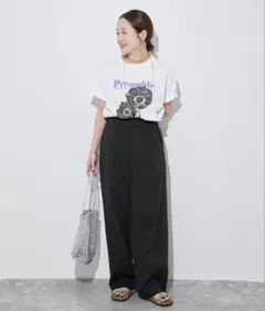 ジャーナルスタンダード ウォッシャブルコットンリネンVIS ストレートパンツ