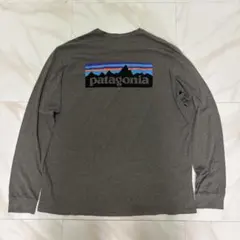patagonia パタゴニア P-6ロゴ 長袖Tシャツ ロンT グレーのサムネイル
