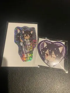 あんスタ ナンジャ ミニゲーム B賞 ハート缶バ C賞 キラキラステッカー朔間零