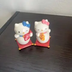 キティ　七福ねこ　おきあがりこぼし