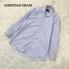 CHRISTIAN ORANI　長袖ワイシャツ　ストライプ　LL　大きいサイズ