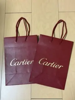 カルティエ　Cartier 紙袋　ショッパー　2枚　セット　ハイブランド