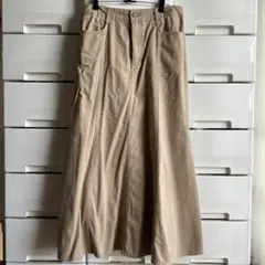 GU フレアマキシスカート XL ベージュ
