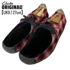 【希少/美品】CLARKS UK9 WOOLRICH コラボ ナタリー 赤×黒