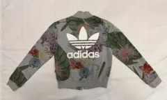 adidas フラワープリント ブルゾン