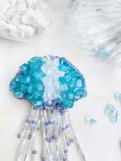 ゆらゆら　クラゲブローチ　galaxy