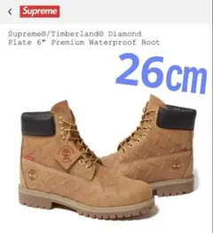 新品 Supreme Timberland Diamond Plate Boot