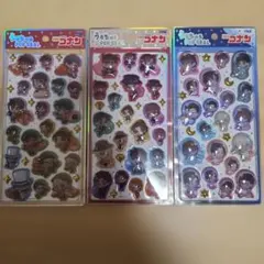 日本正規品　うるちゅるPOP シール　名探偵コナン　３セット