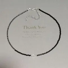 水晶×ビーズチョーカー・ネックレス　ハンドメイド