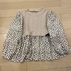 美品❣️長袖カットソー 120サイズ ピンク花柄