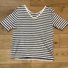 ORCIVAL ボーダー Vネック 半袖 Tシャツのサムネイル
