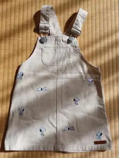 スヌーピー刺繍 オーバーオール　キッズ　ベビー