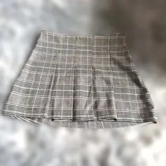 H&M DIVIDED グレンチェック プリーツスカート ミニ丈のサムネイル