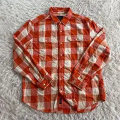 American Eagle 長袖チェック柄シャツ　コットン100％長袖シャツ