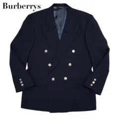 【極美品】Burberrys バーバリー 6ボタン ダブル 紺ブレ ジャケット
