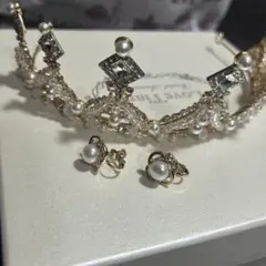 LoveTiara ブライダル ティアラ イヤリング セット