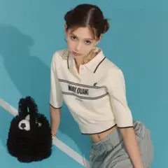 LILY BROWN MARY QUANT 水色 ポロニット スカートセット - メルカリ
