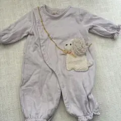 petit main 犬刺繍ロンパース 50-70cm