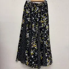 SLOBE IENA 花柄×ドット シフォンロングスカート フレア ウエストゴムのサムネイル
