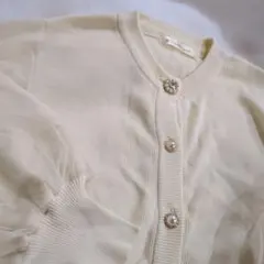♡アイボリー パフスリーブ ニットカーディガン♡