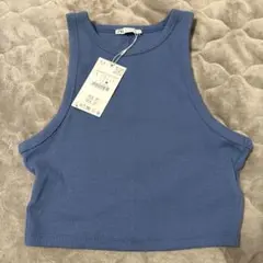新品未使用タグ付き　ZARA Lサイズ ブルータンクトップ