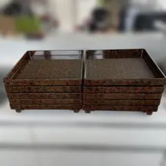 津軽塗り お膳 脚付 お盆 伝統工芸品 10セット - メルカリ