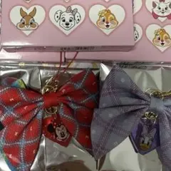 ディズニー　シークレット　りぼん　ストラップ　ミニーちゃん　デイジー