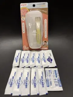 ピジョン フォーク ケース付き 9ヶ月頃から ソフトグリップ 哺乳瓶除菌料