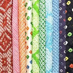 kja4077小さな絞り染め着物はぎれ10枚セット 正絹 生地japanbela