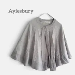 Aylesbury 【L】 カーディガン ケープ　ボレロ グレー ケーブル編　毛のサムネイル