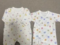 2点セットホットビスケッツ キルティングロンパース、 短肌着 60cm