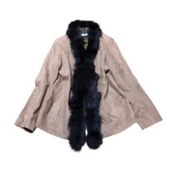 INDIVI スエード ファー付きジャケット y2k グランジ 森ガール★