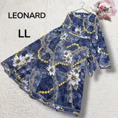 希少】LEONARD フラワープリント カンカン素材 大きいサイズ42 - メルカリ