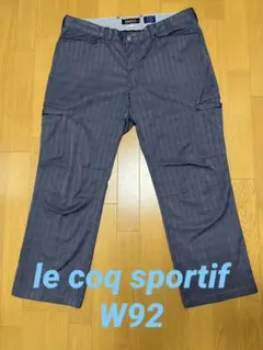 le coq sportif チェック柄 ゴルフコレクション パンツ W92