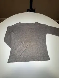 グレー 長袖 カットソーセーター