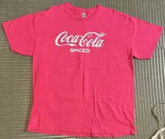 企業系　ギルダン　Coca-Cola SPICED ピンク Tシャツ X L