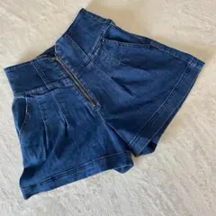 エディットコロン デニムショートパンツ ハーフパンツ ストレッチ サイズL