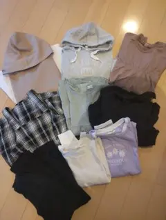 女の子まとめ売り 冬 春 ワンピース パーカー レギンス