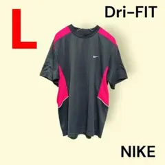 美品　NIKE　ナイキ　Tシャツ　ドライフィット　グレー✕ピンク　メンズ　L