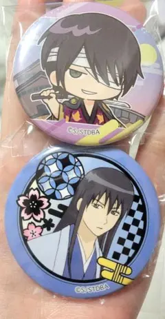 銀魂 切り絵缶バッジ 桂小太郎 ヴィネット 高杉晋助