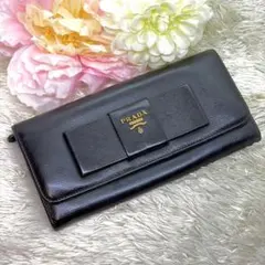 PRADA プラダ サフィアーノ 長財布 フィオッコ リボン 0611-1 - メルカリ