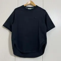 LACOSTE ラコステ レディース ラウンドダックテールTシャツ 黒のサムネイル