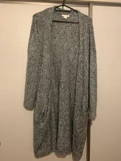 ロングカーディガン グレー