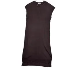 CLASSICAL ELLE ブラウン リブワンピース L