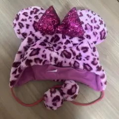 ディズニーミニーヒョウ柄ファンキャップ