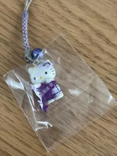 ご当地キティ　北海道限定　ラベンダー　根付け